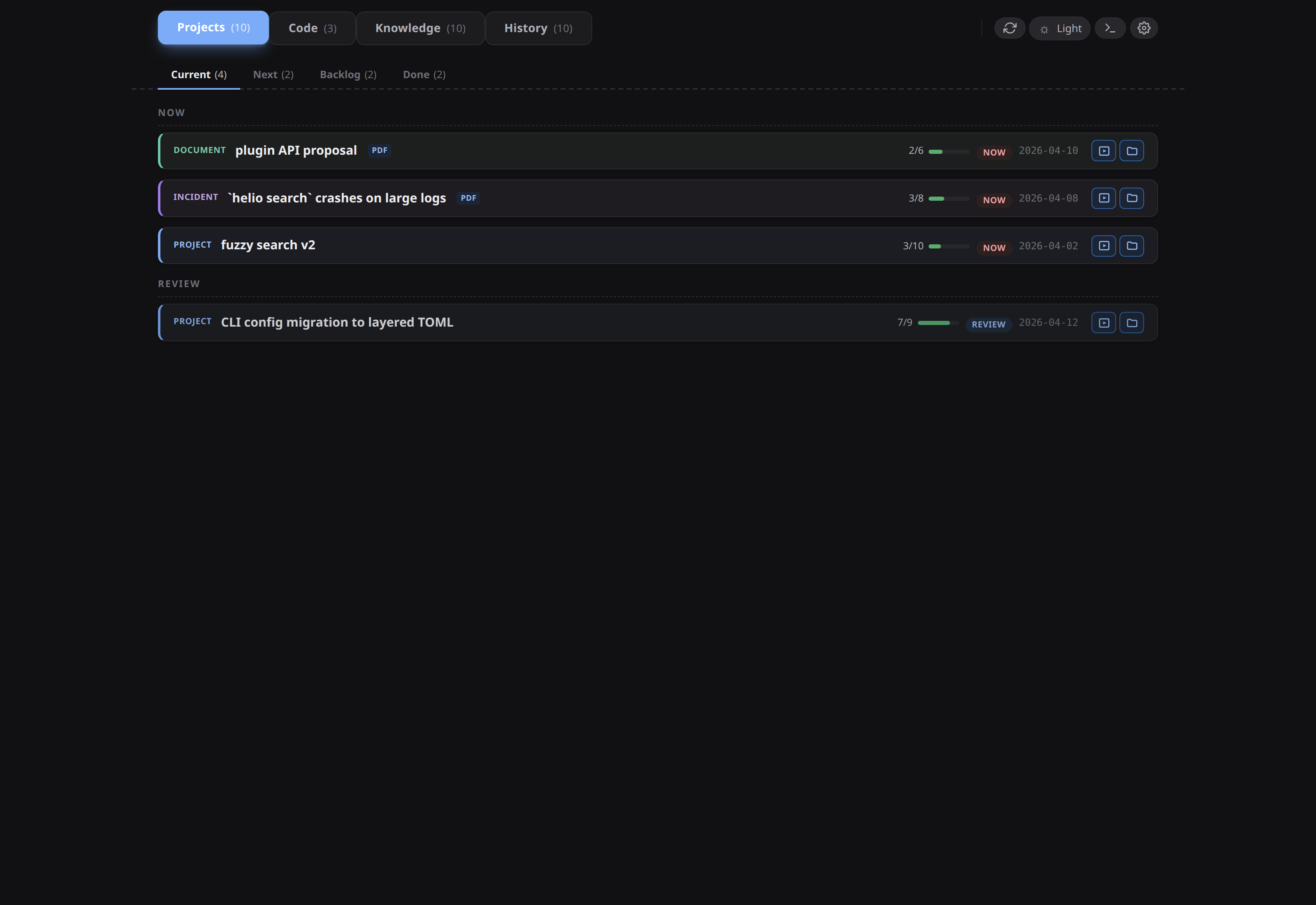 condash dashboard overview